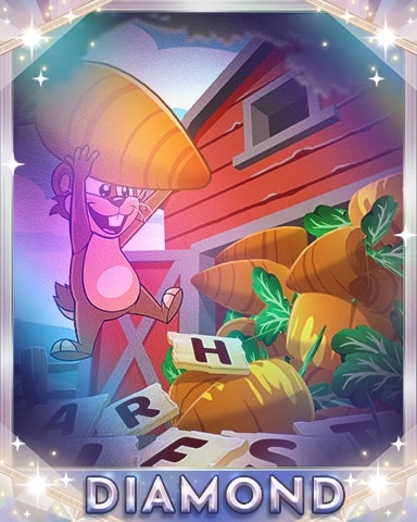 Word Whomp HD Big Carrot Harvest Diamond Badge