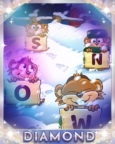 Word Whomp HD Snow Gophers Diamond Badge