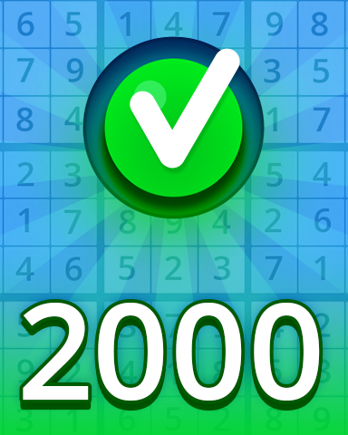 Pogo Daily Sudoku Easy 2000 Puzzles Badge