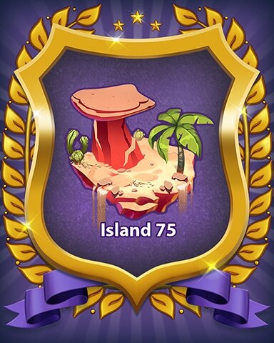 Bejeweled Stars Island 75 Badge