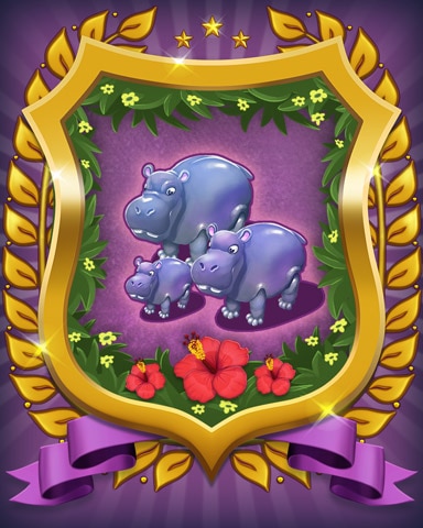 Hippo Badge - Mahjong Sanctuary