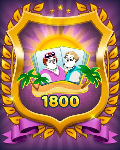 Snowbird Solitaire Level 1800 Badge