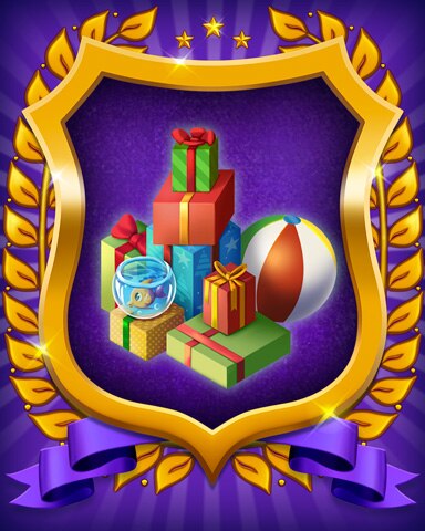 Snowbird Solitaire Pile of Gifts Badge