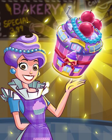 Cupcake Shop Tier 6 Badge - Sweet Tooth Town