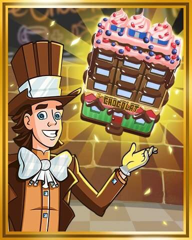 Sweet Tooth Town Gold Chocolate Shop Tier 6 Badge