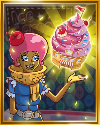 Gold Ice Cream Shop Tier 5 Badge - Sweet Tooth Town