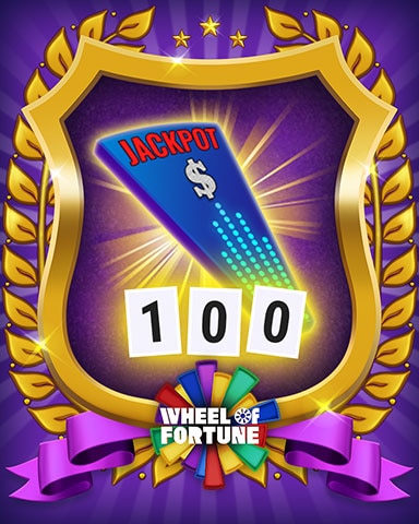 Wheel Of Fortune Jackpot Wedge Badge