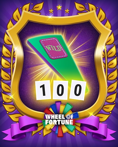 Wheel Of Fortune Wild Card Wedge Badge