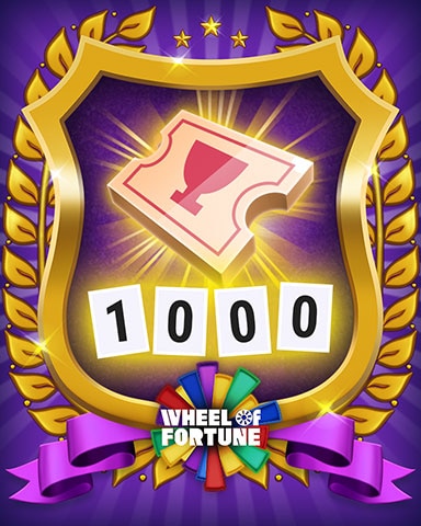 Wheel Of Fortune 1000 Tickets Badge