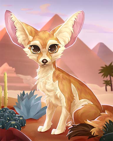 Fennec Fox Desert Creatures Badge - Pogo Slots