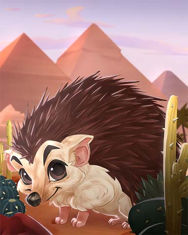 Hedgehog Desert Creatures Badge - Pogo Slots