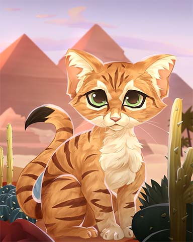 Sand Cat Desert Creatures Badge - Pogo Slots