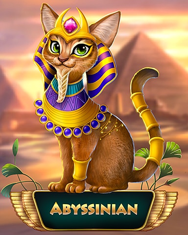 Abyssian Cairo Cat Badge - Pogo Slots