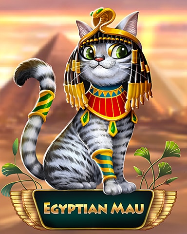 Egyptian Mau Cario Cat Badge - Pogo Slots