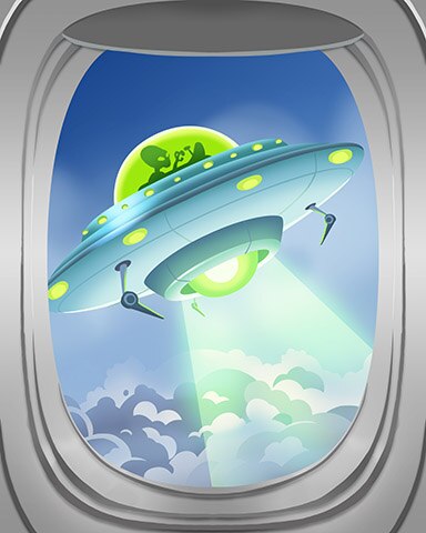 First Class Solitaire HD UFO Fright Flight Badge