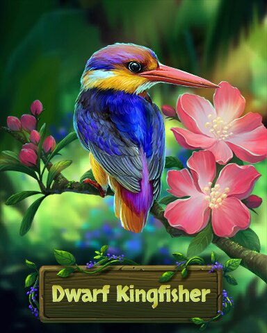 Jungle Gin HD Dwarf Kingfisher Fancy Feathers Badge