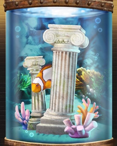 Mahjong Safari HD Broken Greek Columns Aquarium Ruins Badge