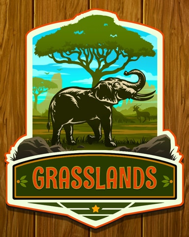Mahjong Safari HD Grasslands Habitat Safari Badge