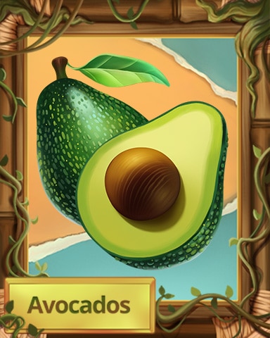 Tri-Peaks Solitaire HD Avocados Jungle Fruit Badge