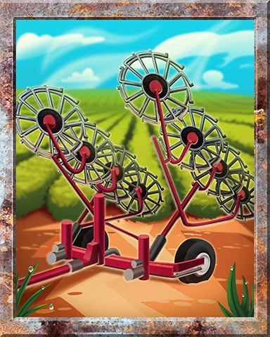 Word Whomp HD Finger Rake Farm Equipment Badge