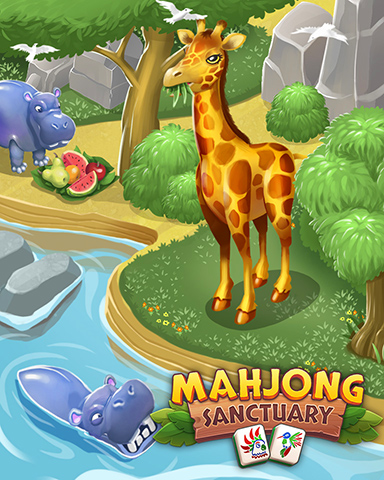 Mahjong Sanctuary Giraffes & Hippos Badge