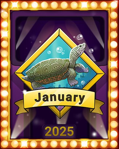 Quinn's Aquarium New Year Splash Fest Lap 4 Game of the Month Badge