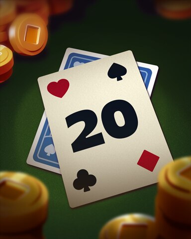 Rank 20 Badge - Poker Town