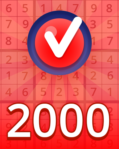 Pogo Daily Sudoku Hard 2000 Puzzles Badge