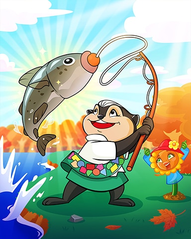 Formidable Fisher Badge - Peggle Blast HD