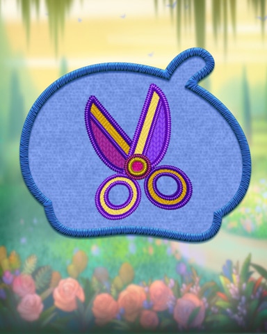 Trizzle Blue Topiary Badge