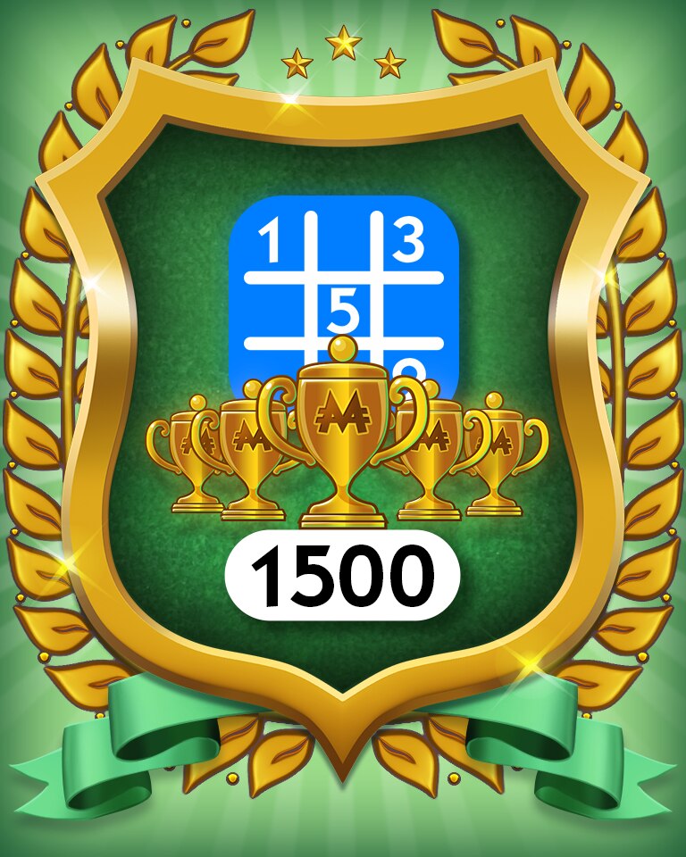 5-Trophy Beginner 1500 Badge - Monopoly Sudoku