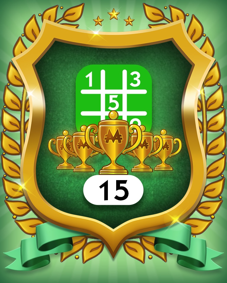 5-Trophy Easy 15 Badge - MONOPOLY Sudoku