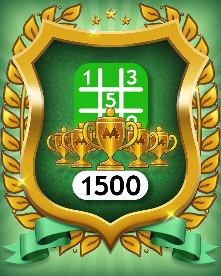 5-Trophy Easy 1500 Badge - Monopoly Sudoku