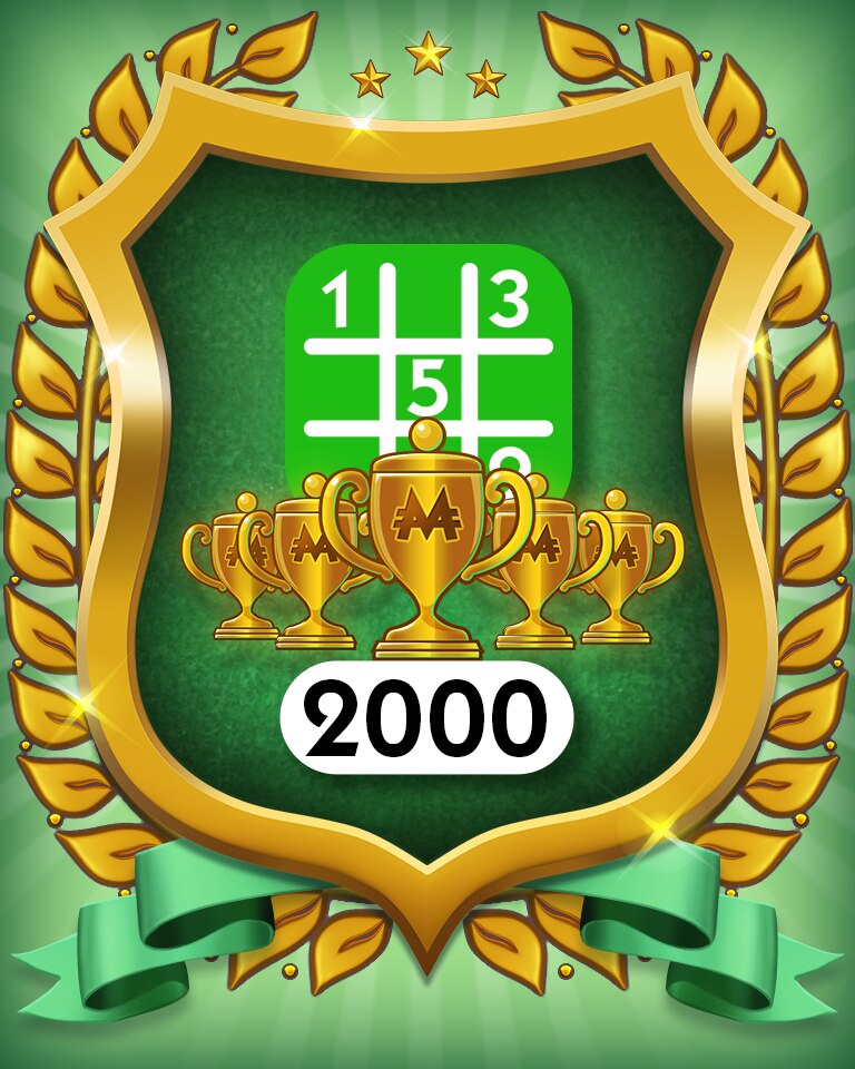 MONOPOLY Sudoku 5-Trophy Easy 2000 Badge