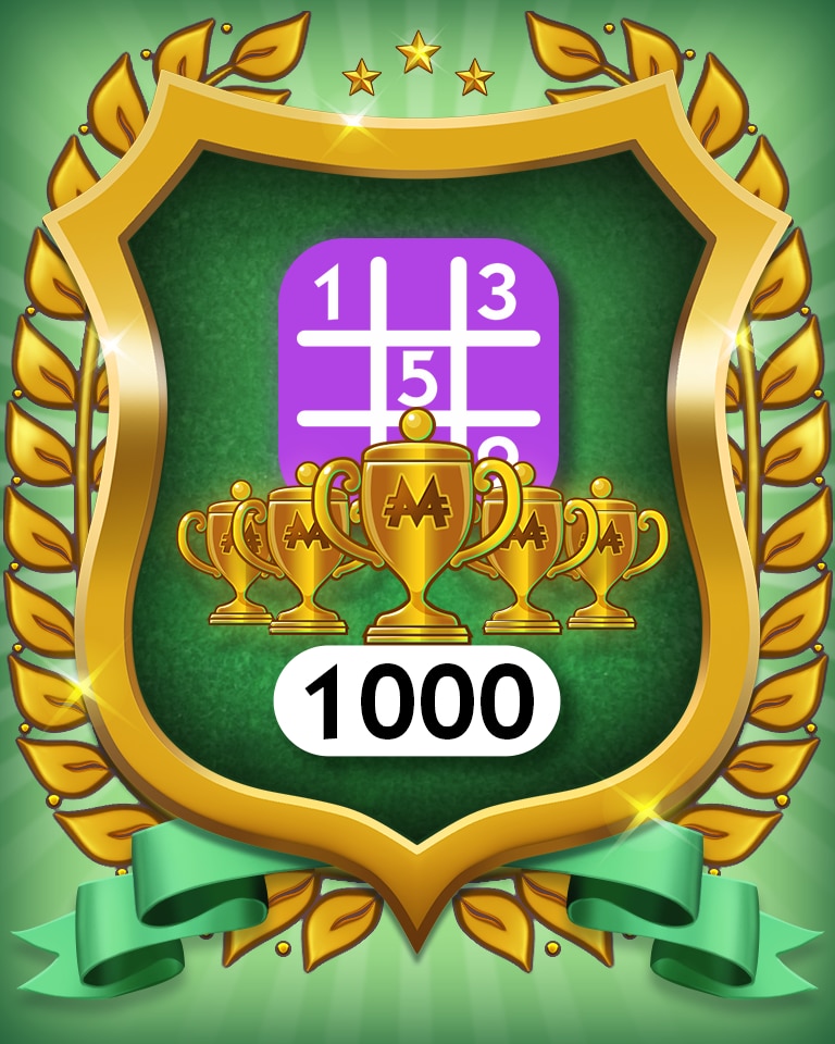 5-Trophy Expert 1000 Badge - Monopoly Sudoku