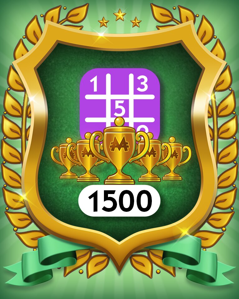 5-Trophy Expert 1500 Badge - Monopoly Sudoku