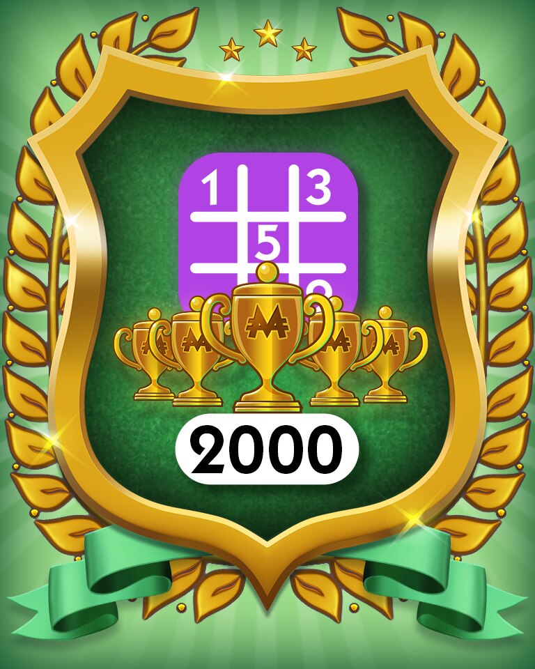 MONOPOLY Sudoku 5-Trophy Expert 2000 Badge