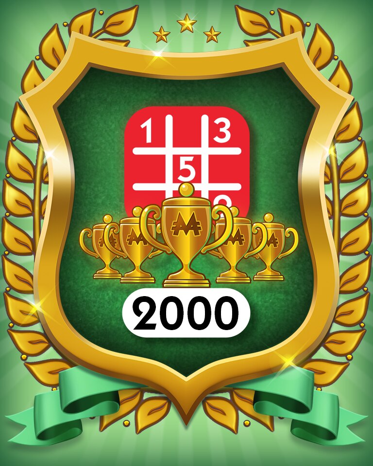 MONOPOLY Sudoku 5-Trophy Hard 2000 Badge