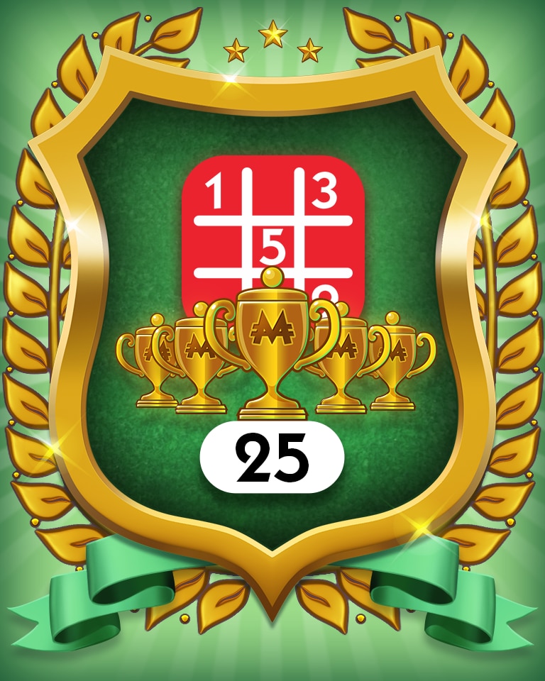 5-Trophy Hard 25 Badge - MONOPOLY Sudoku