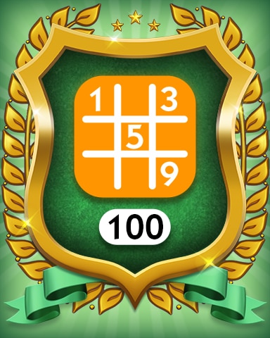 Medium 100 Badge - MONOPOLY Sudoku