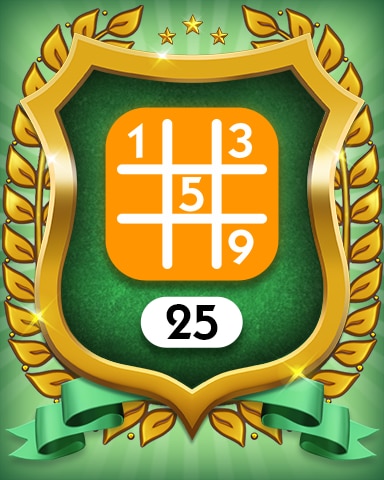 Medium 25 Badge - MONOPOLY Sudoku