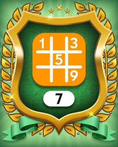 Medium 7 Badge - MONOPOLY Sudoku