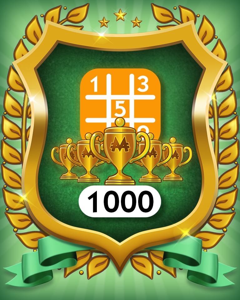 5-Trophy Medium 1000 Badge - Monopoly Sudoku