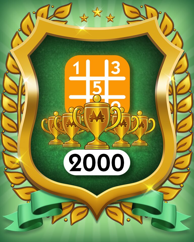 MONOPOLY Sudoku 5-Trophy Medium 2000 Badge