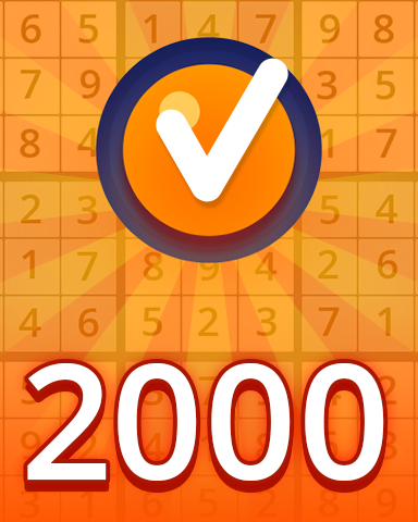 Pogo Daily Sudoku Medium 2000 Puzzles Badge