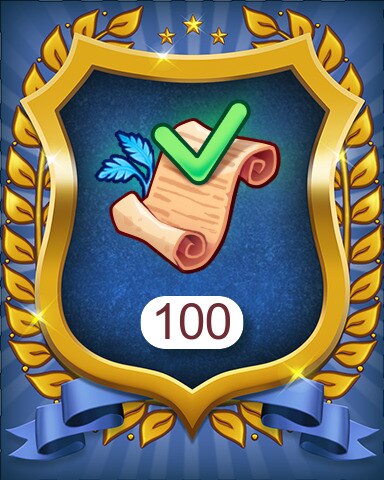 Merge Academy Treasure Trove orders 100 Badge