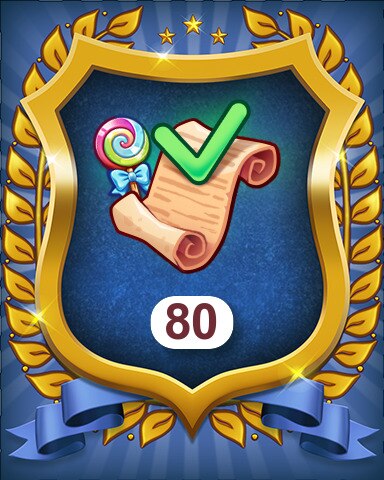 Merge Academy Sugar Rush orders 80 Badge