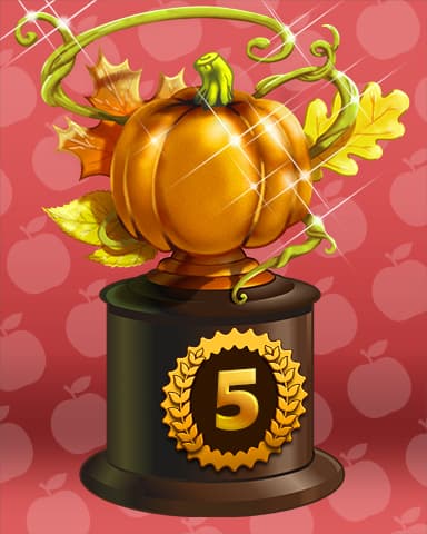 Golden Pumpkin Lap 5 Badge - Trizzle
