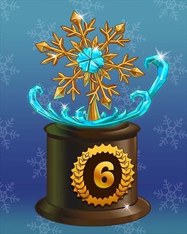 Shimmering Snowflake Lap 6 Badge - MONOPOLY Sudoku