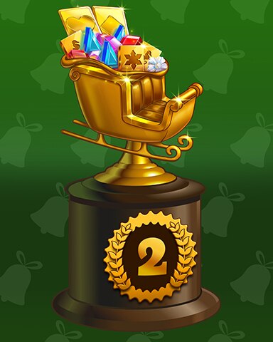 Santa's Golden Sleigh Lap 2 Badge - Quinn's Aquarium